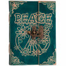 Leder Notizbuch mit Friedenszeichen